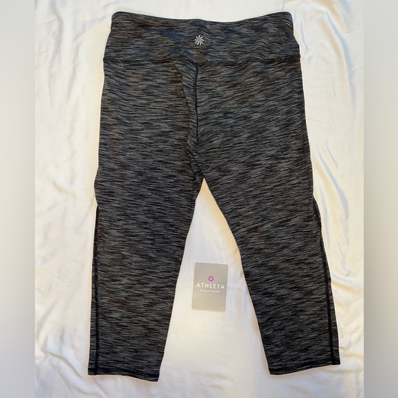 Athleta “Energy Chaturanga Capri” pants leggings in Space black/gray - Picture 2 of 5